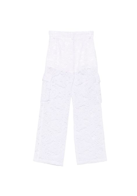 Pantaloni cargo ricamati MISS BLUMARINE KIDS | BFPA041.0.RI0090000